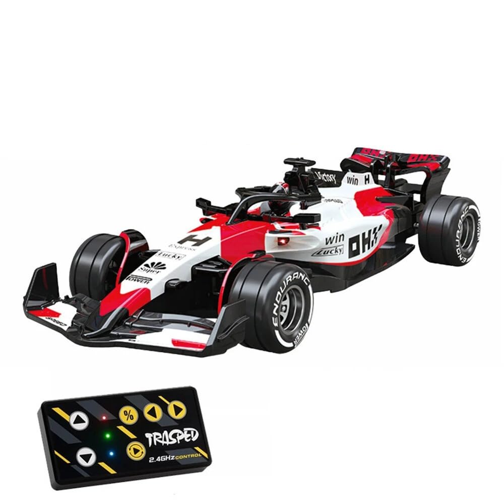F1 Mini RC Car 1:64 Die-Cast Metal | 2.4GHz Remote Control Racing Car with LED Lights, 3 Speed Modes, USB Rechargeable Alloy RC Car for Kids & Adults