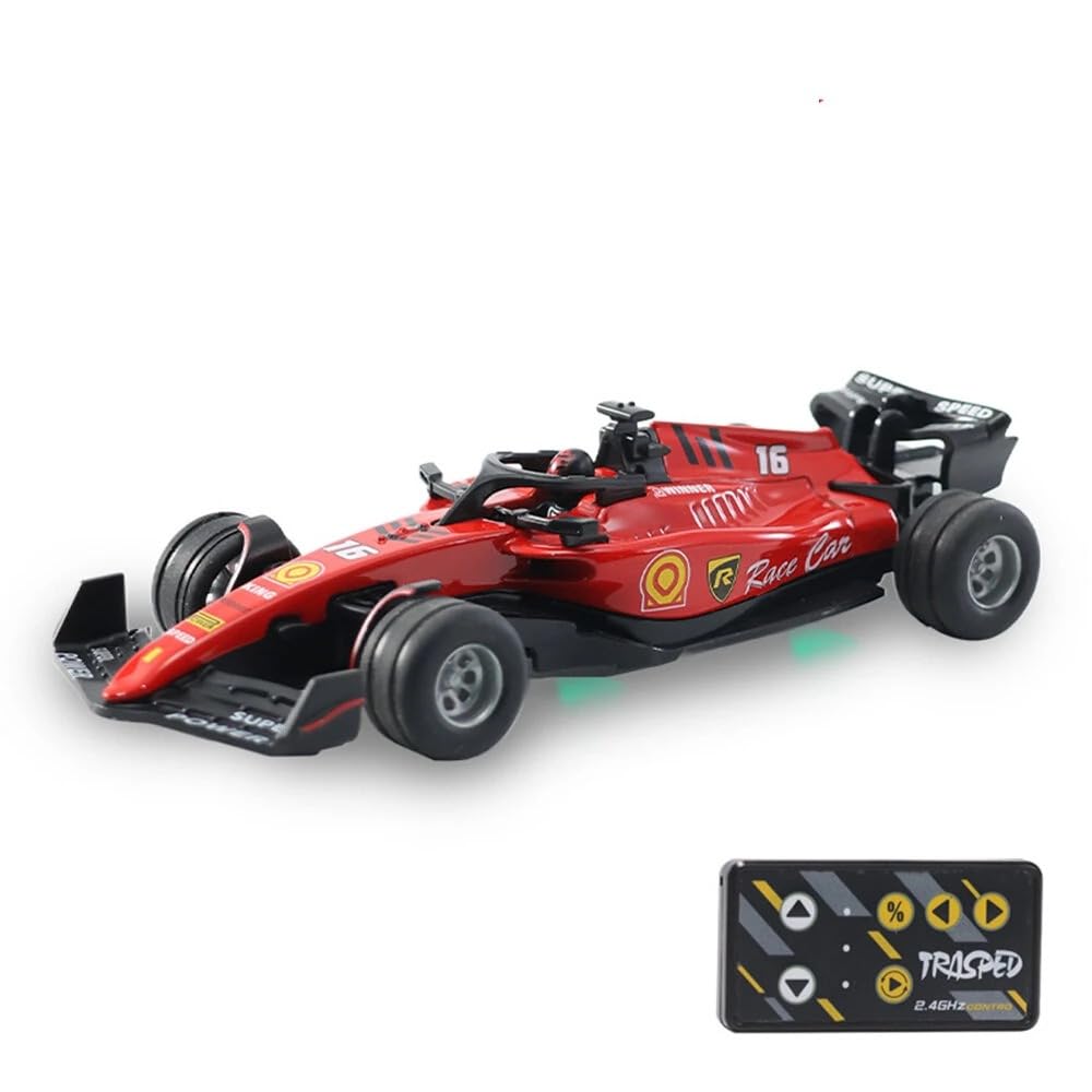 F1 Mini RC Car 1:64 Die-Cast Metal | 2.4GHz Remote Control Racing Car with LED Lights, 3 Speed Modes, USB Rechargeable Alloy RC Car for Kids & Adults