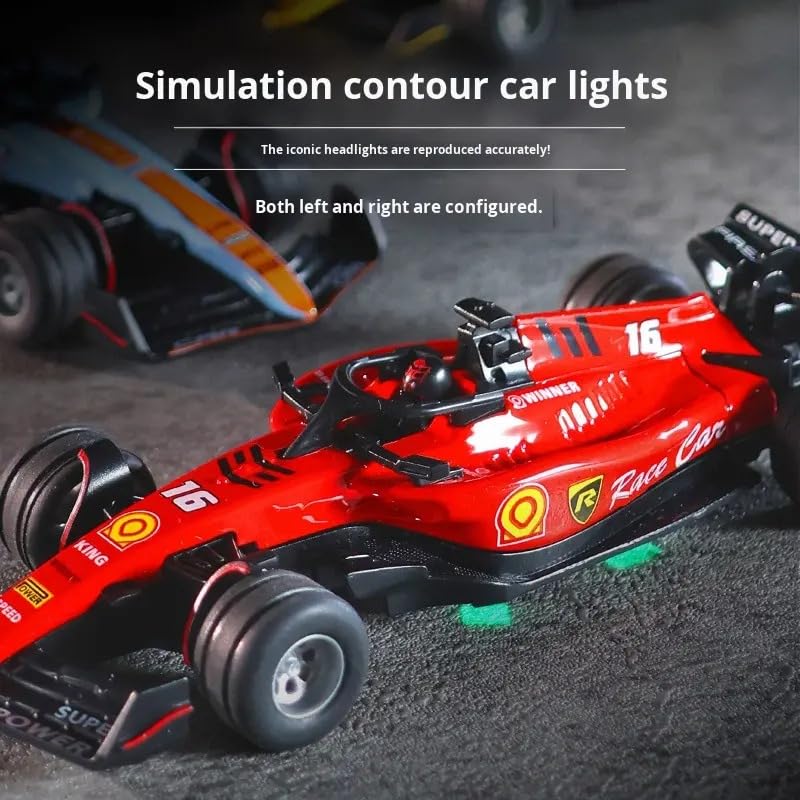 F1 Mini RC Car 1:64 Die-Cast Metal | 2.4GHz Remote Control Racing Car with LED Lights, 3 Speed Modes, USB Rechargeable Alloy RC Car for Kids & Adults