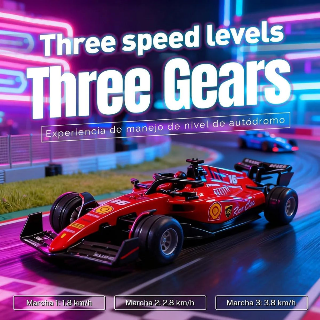 F1 Mini RC Car 1:64 Die-Cast Metal | 2.4GHz Remote Control Racing Car with LED Lights, 3 Speed Modes, USB Rechargeable Alloy RC Car for Kids & Adults